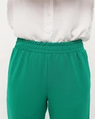 Step Paçası Manşetli Beli Lastikli Pantolon - (38-46) - 71125 - Koyu Yeşil thumbnail 4