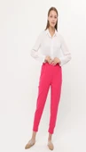 Step Paçası Manşetli Beli Lastikli Pantolon - (38-46) - 71125 - Fuşya thumbnail 2
