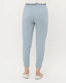 Step Paçası Manşetli Beli Lastikli Pantolon - (38-46) - 71125 - Buz Mavisi thumbnail 4