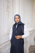 Kapşonlu Fermuarlı Kolsuz Yandan Cepli Kapitone Yelek - (38-46) - 71311 - Lacivert - 4