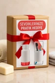 2'li Pratik Sıvı Sabunluk ve Diş Fırçalık Seti Beyaz - 6