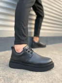 JY03 Luxor Bağcıklı Cilt Erkek Günlük Spor Klasik Ayakkabı CST - Siyah thumbnail 1