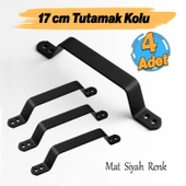 Mat Siyah Renk Metal El Tutamagı (4 Adet) Çekme Kolu Kapı Tutma Kulbu 17 cm Kulp Kapı Tutamağı Kulbu thumbnail 2
