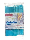 Dolphin Frozen Kalın Kokteyl Buzlu İçecek Pipet - Düz - Turkuaz - 22 Cm. - 8 mm. -100 Adetlik Paket - 1