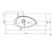 Real Stone Avocado Etajerli 90x50 Antrasit Granit Banyo Lavabosu - 2