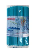 Dolphin Frozen Kalın Kokteyl Buzlu İçecek Pipet - Düz - Turkuaz - 22 Cm. - 8 mm. -100 Adetlik Paket - 2