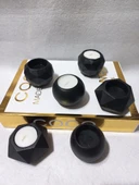 6 LI ALÇI SAKSI MUMLUK SETİ SİYAH thumbnail 2