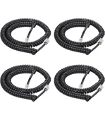 Koyu Gri Sarmal Uzun Telefon Ahizesi Kablosu, 6 metre thumbnail 1