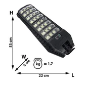 2 Adet Solar Işık Sensörlü Güneş Enerjili Sokak ve Bahçe Lambası Uzaktan Kumandalı LED Aydınlatma - 8