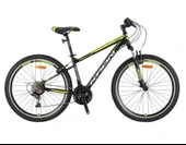 Kron VORTEX 4.0 24 Jant 21 Vites V-Fren Çelik Çocuk Bisikleti Siyah Sarı Kron Vitesli Bisiklet thumbnail 2