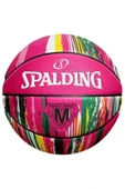 SPALDING Basket Topu 2021 Marble Series Pink 84-402z Size 7 - 1