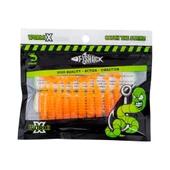 Silikon Kurt Yem - 1,5g 45mm - Fishack - 10 Adet - UV Sillikon - Turuncu - Karides Aromalı thumbnail 5