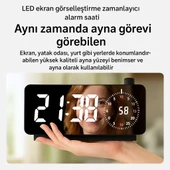 Plentiful  Aynalı Led Ekranlı Saat ,Elektronik Masaüstü Çalar Saat, Çift Dijital Çalar Saat, Başucu Ofisi Için Geri Sayımlı Kompakt Sıcaklık Göstergesi - 2