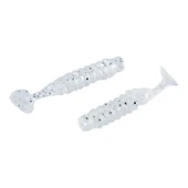 Silikon Kurt Yem - 1,5g 45mm - Fishack - 10 Adet - Simli Beyaz - Karides Aromalı thumbnail 3