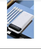 Plentiful 20000 mAh Powerbank 4 in 1. Kendinden Çoklu Kablo Girişli Beyaz - 2