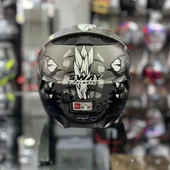 Sway 820 Full Face Aynalı Vizör Kapalı Motosiklet Kaskı L Beden Xamuraı thumbnail 5