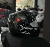 Sway 820 Full Face Aynalı Vizör Kapalı Motosiklet Kaskı 2XL Beden Monster Model thumbnail 1