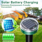 2 Adet Solar Güneş Enerjili Akrep,Köstebek,Yılan Fare Kovucu 750-1000 M2 Etkili Yuvarlak - 9