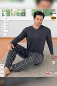 Aydoğan Erkek Civan Patlı Modal Grafit Pijama Takımı 0415 - 2
