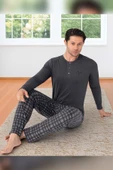 Aydoğan Erkek Civan Patlı Modal Grafit Pijama Takımı 0415 - 1