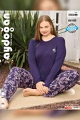 Aydoğan Kadın inci Büyük Beden Lavanta Moru Pijama Takımı 0499 - 3