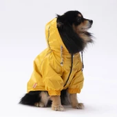 Pawstar Pluvia İçi Polar Küçük Irk Köpek Yağmurluğu Sarı - 2