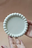 Bubble Dekoratif Tabak Sunumluk Bardak Altlığı | Beyaz |  Büyük Bubble - 4
