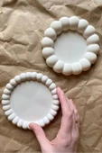 Bubble Dekoratif Tabak Sunumluk Bardak Altlığı | Beyaz |  Büyük Bubble - 9