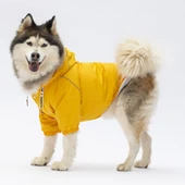 Pawstar Pluvia İçi Polar Orta-Büyük Irk Köpek Yağmurluğu Sarı thumbnail 1