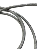 Dekoratif Kumaş Aydınlatma Elektrik Kablosu (2x0,50 TTR) (Simli Gümüş) 1 Metre - 3