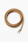 Dekoratif Jüt Hasır Aydınlatma Elektrik Kablosu (2x0,75 TTR) (8mm) 1 Metre - 1
