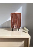 Makrome İpli Metal Masa ve Gece Lambası (Silindir - Kiremit) - 1