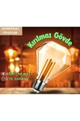 Elmas Tasarım E27 Rustik Ampul Vintage Amber (4,5W - 500 Lümen)-(KIRILMAZ PLASTİK GÖVDE) - 6