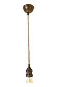 Sarkıt Lale Duy Avize Eskitme Hasır Kablo (AMPUL DAHİL DEĞİLDİR) 70cm (Metal) - 1
