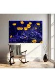 Mavi ve Sarı Çiçekler Kanvas Tablo thumbnail 3