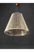 Radiara - Makrome Avize - Bej-Ekru, Metal İskelet - 5