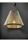 Radiara - Makrome Avize - Bej-Ekru, Metal İskelet - 4