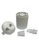 İtalyan Tip E27 Duy Vidasız Geçmeli Düz Bakalit Beyaz (250V-4A) 5 Adet - 2