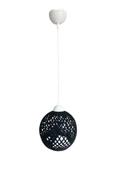 Sarkıt Ip Top Avize 20cm Başlık - Siyah Top (70CM BEYAZ KABLO) - 1