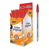 Bic Cristal Original Medium Tükenmez Kalem 50 Li Kırmızı thumbnail 1