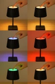 Dokunmatik Dimerli, Şarjlı Masa Lambası RGB Renk Modlu (1 Adet) thumbnail 2