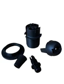 Italyan E14 Duy (MİNİ DUY) Bakalit Geçmeli Yarım Diş Siyah (250V-2A) 5 Adet - 2