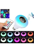 RGB Bluetooth Hoparlörlü Led Ampul 500 Lümen E27 Kumandalı - 2