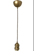 Sarkıt Lale Duy Zigzag Kumaş Kablo DEKORATİF (AMPUL DAHİL DEĞİLDİR) 70cm Metal - 1