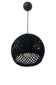 Sarkıt İp Top Avize 20cm Başlık (70cm Kablo) SİYAH - 3