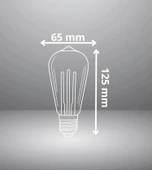 Armut Tasarım E27 Rustik Ampul Vintage Amber (4,5W - 500 Lümen)-(KIRILMAZ PLASTİK GÖVDE) - 5