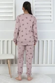 Lavanta Renkli Kalp Desenli Kız Çocuk Pijama Takımı - 5