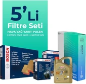 Bosch Citroen C5 Aırcross 1.5 Bluehdı Castrol Motor Yağlı Bakım Seti (2019-2022) 5 Li thumbnail 1