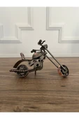 lemontpiel El Yapımı Dekoratif Metal Motosiklet - 15 x 9 cm - 2