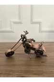 lemontpiel El Yapımı Dekoratif Metal Motosiklet - 15 x 9 cm - 1